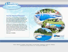 Tablet Screenshot of paradisepools-inc.com